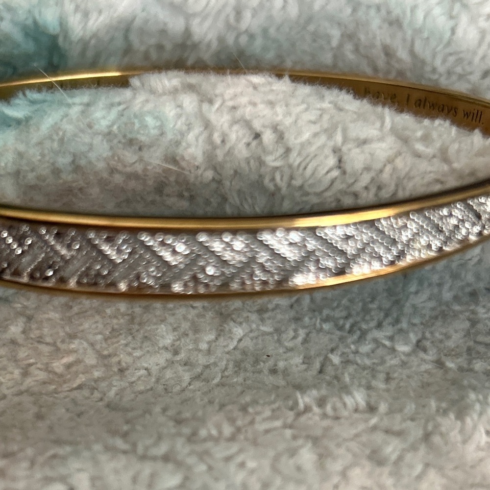 Elegant Gold and Silver Bangle Bracelet